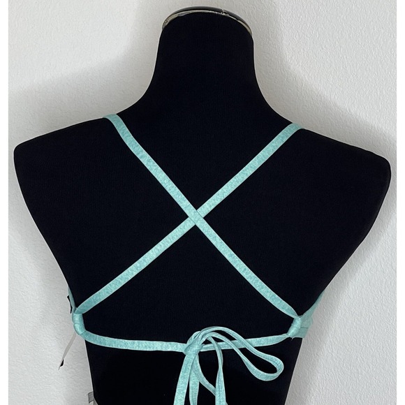 Jolyn Misfit Bikini Top Blue Small New With Tags - Picture 2 of 3